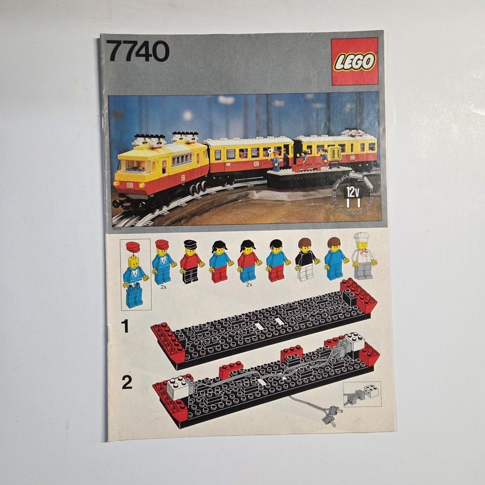 LEGO Instruction Manual 7740 Inter-City Passenger Train 12V Vintage‎ 1980 Yellow
